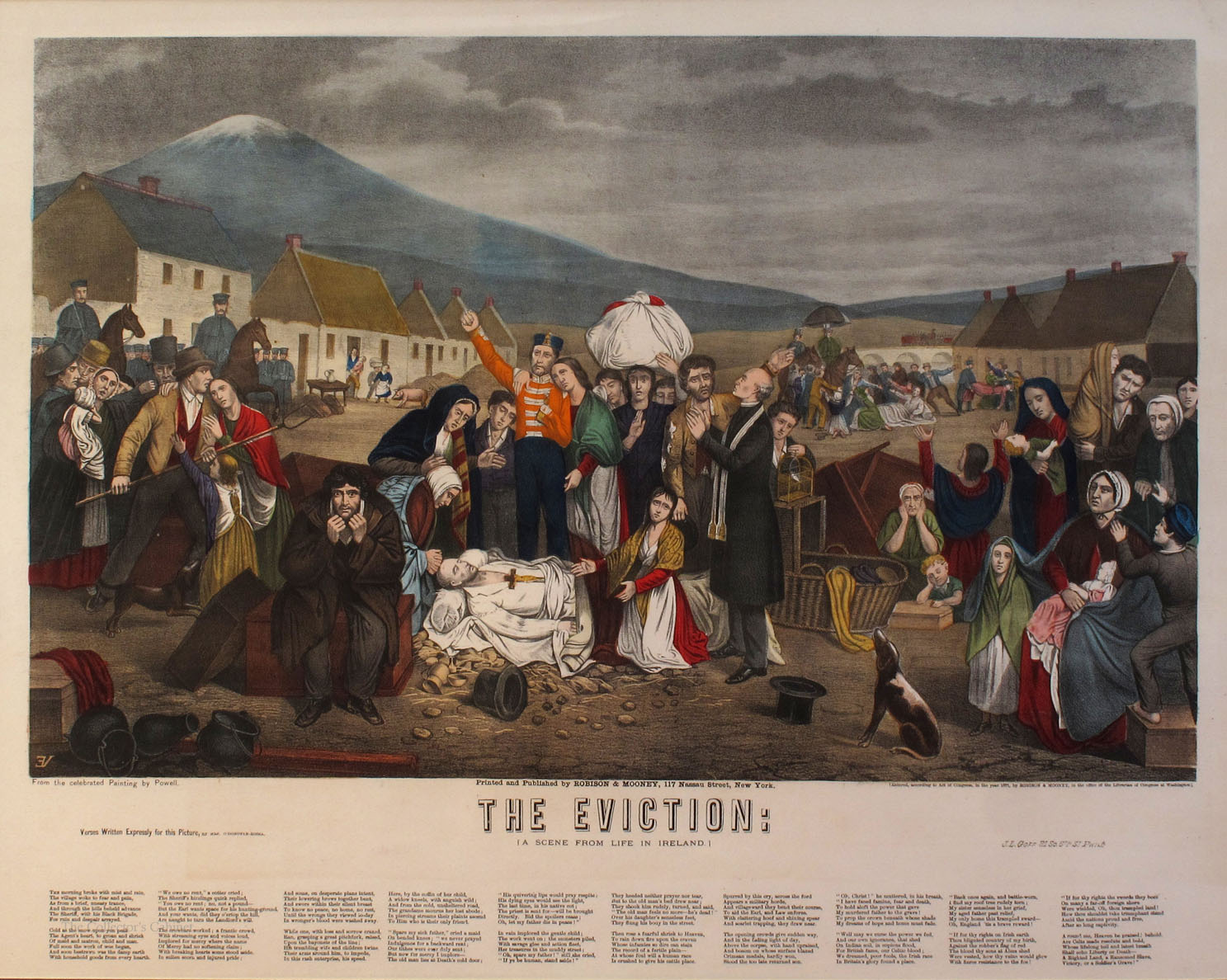 1871 The Eviction, A Scene From Life In Ireland,