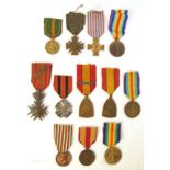 1914-18 Collection of Great War Allied medals.