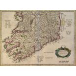 1636 Map of the southern half of Ireland by Mercator and 1759 Plans of the Principal Ports,