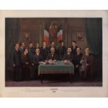 Easter 1916, the leaders of the Rebellion, a colour lithograph print circa 1917,