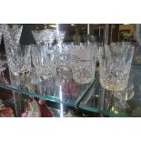 A SET OF EIGHT CUT GLASS WATERFORD TUMBLERS