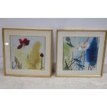 THREE CHINESE SILK NEEDLEWORK FRAMED PANELS each with certificates 45cm x 44cm