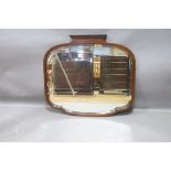 A FINE 19th CENTURY MAHOGANY AND SATINWOOD INLAID MIRROR,