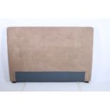 A BEIGE UPHOLSTERED HEADBOARD of rectangular form 130cm x 180cm