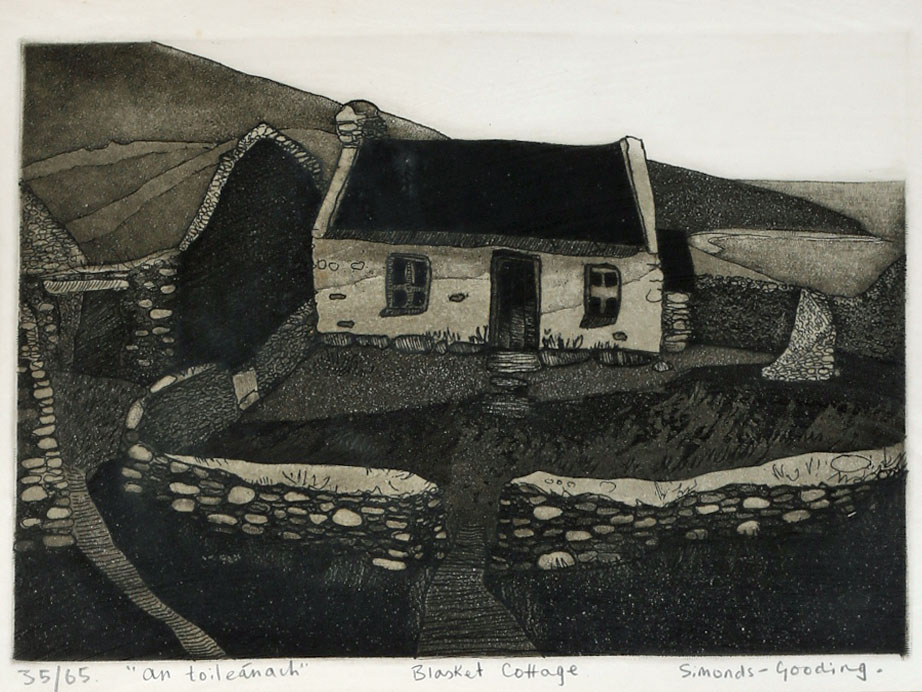 SIMONDS GOODING LITHOGRAPHS BLASKET COTTAGE and cottage interior Limited Edition 35/65 & - Image 2 of 2