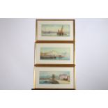 AUTIN PURIYIN? VENETIAN SCENES Watercolours A set of three Indistinctly signed lower right 18cm x