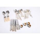 THIRTY EIGHT PIECES OF NEWBRIDGE PLATED CUTLERY together with four serving spoons and four