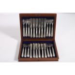 A TWENTY FOUR PIECE SILVER FISH SET SHEFFIELD 1882 in presentation box