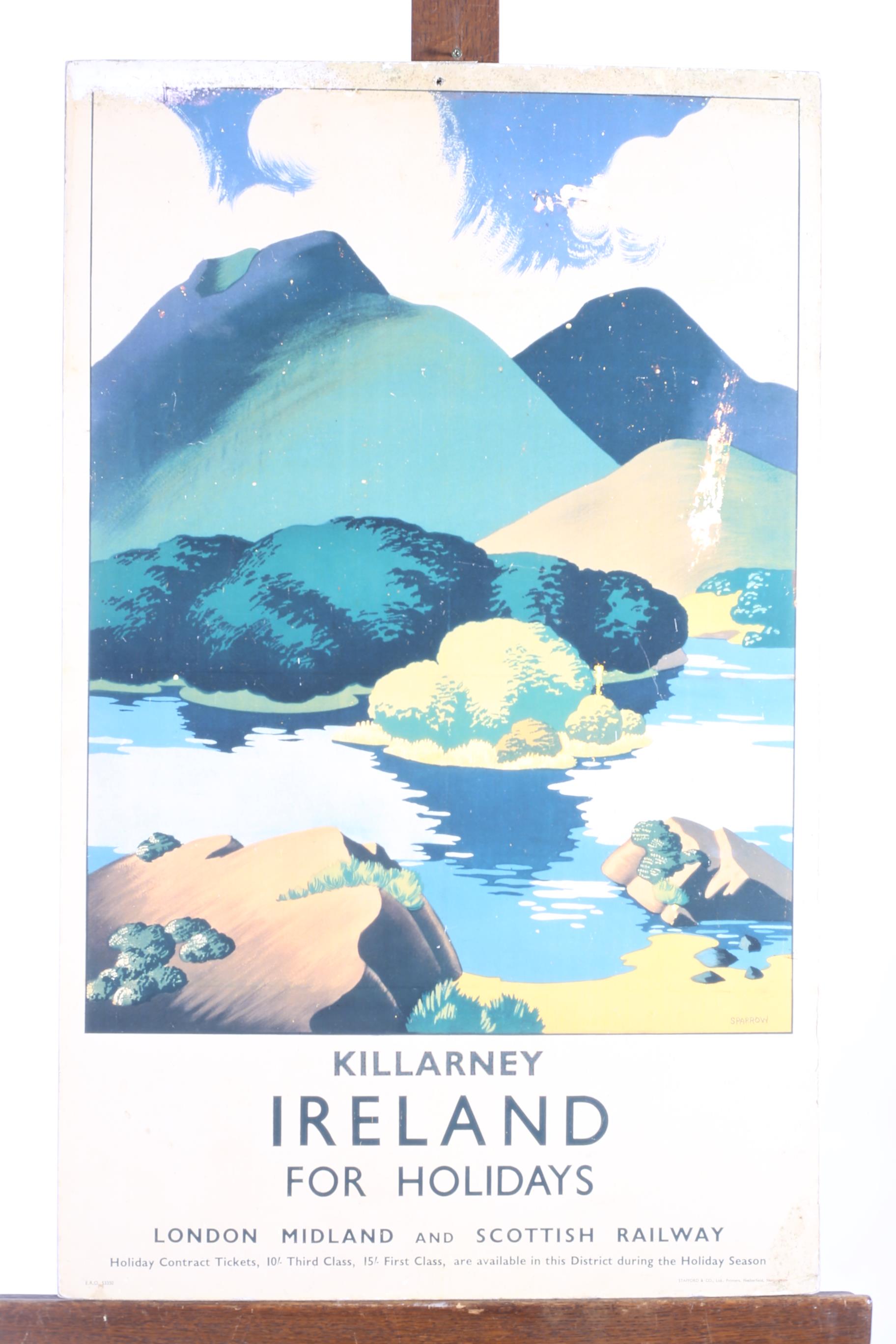 AFTER SPARROW KILLARNEY IRELAND FOR HOLIDAYS A colour print unframed 82cm x 50cm