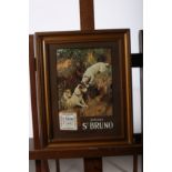 ARTHUR WARDLE ADVERTISEMENT PRINT For St. Bruno Flake Tobacco Colour Print Inscribed Ogdens St.