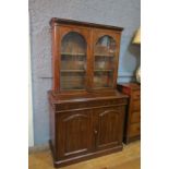 A GOOD 19th CENTURY MAHOGANY LIBRARY BOOKCASE,