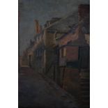 ENGLISH SCHOOL LATE 19TH CENTURY STREET SCENE Oil on canvas 42cm x 32cm