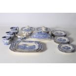 A COLLECTION OF BLUE AND WHITE CHINA to include lidded tureen sauce boats jugs side plates etc (9)