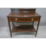 A 19th CENTURY MAHOGANY SIDE TABLE,