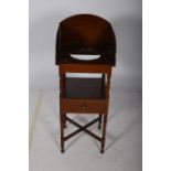 A 19TH CENTURY MAHOGANY WASHSTAND of square outline with moulded three quarter gallery above a well