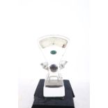 AN ASCOT ENAMEL WEIGHING SCALES 75cm (h) x 57cm (w) x 25cm (d)