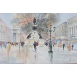 OLIVIA HAYES O'CONNELL STREET DUBLIN A watercolour Signed lower right 33cm x 50cm