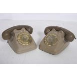 TWO RETRO BAKELITE TELEPHONES