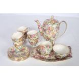 A SIXTEEN PIECE ROYAL WINTON CHEADLE PATTERN COFFEE SET