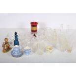 A COLLECTION OF GLASS WARE to include six Waterford cut glass dessert glasses six Waterford cut