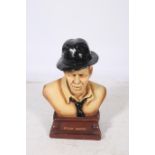 A COMPOSITION BUST modelled as Frank Sinatra 53cm (h) x 30cm (w) x 26cm (d)