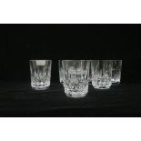 A SET OF EIGHT CUT GLASS WATERFORD TUMBLERS