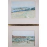 CAREY CLARKE EXTENSIVE LANDSCAPES Watercolours Signed lower right 25cm x 35cm
