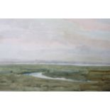 BLACKENEY SEASCAPE WITH INLET A watercolour Indistinctly signed lower left Inscribed verso