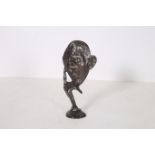 AFTER SALVADOR DALI A BRONZE FIGURE depicting a face and hand 30cm (h)