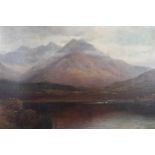 ALEXANDER WILLIAMS RHA (1846-1930) MOUNTAIN LAKE SCENE Oil on canvas Signed lower left 60cm x