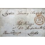 1838 Daniel O'Connell, free post wrapper, signed by O' Connell, addressed to Miss. Knaggs