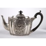 Irish provincial silver teapot by John T