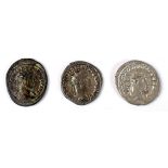 Coins. Roman, denari, Marcus Aurelius, 161-180, r. Concord; Commodus, 177-192, r.