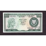 Banknotes. Cyprus, 1979-90, 50 cent, 1989; One Pound, 1979, Five Pounds, 1990, Ten Pounds, 1985.