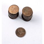 Coins. Ireland, farthings, 1928 (2); '32 (1); '33 (5); '35 (1); '36 (6); '37 (5); '39 (6); '41 (11).