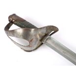 A mid-19th century heavy cavalry sabre, the curved,