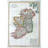 1766 Map of Ireland by Rigobert Bonne.