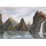 Edward Fitzgerald (b.1876) Irish Milford Sound N.Z.