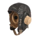 1939-1945 British, Royal Air Force Type-'C' flying helmet; together with a RAF Engineer's watch,