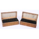 Photography, early 20th century Irish, a collection of 99 glass negatives in fitted pine boxes,