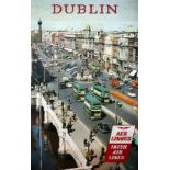 1950s Irish travel poster, Dublin.