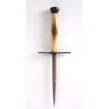 George III Naval dirk, the triangular blade, and steel cross guard,