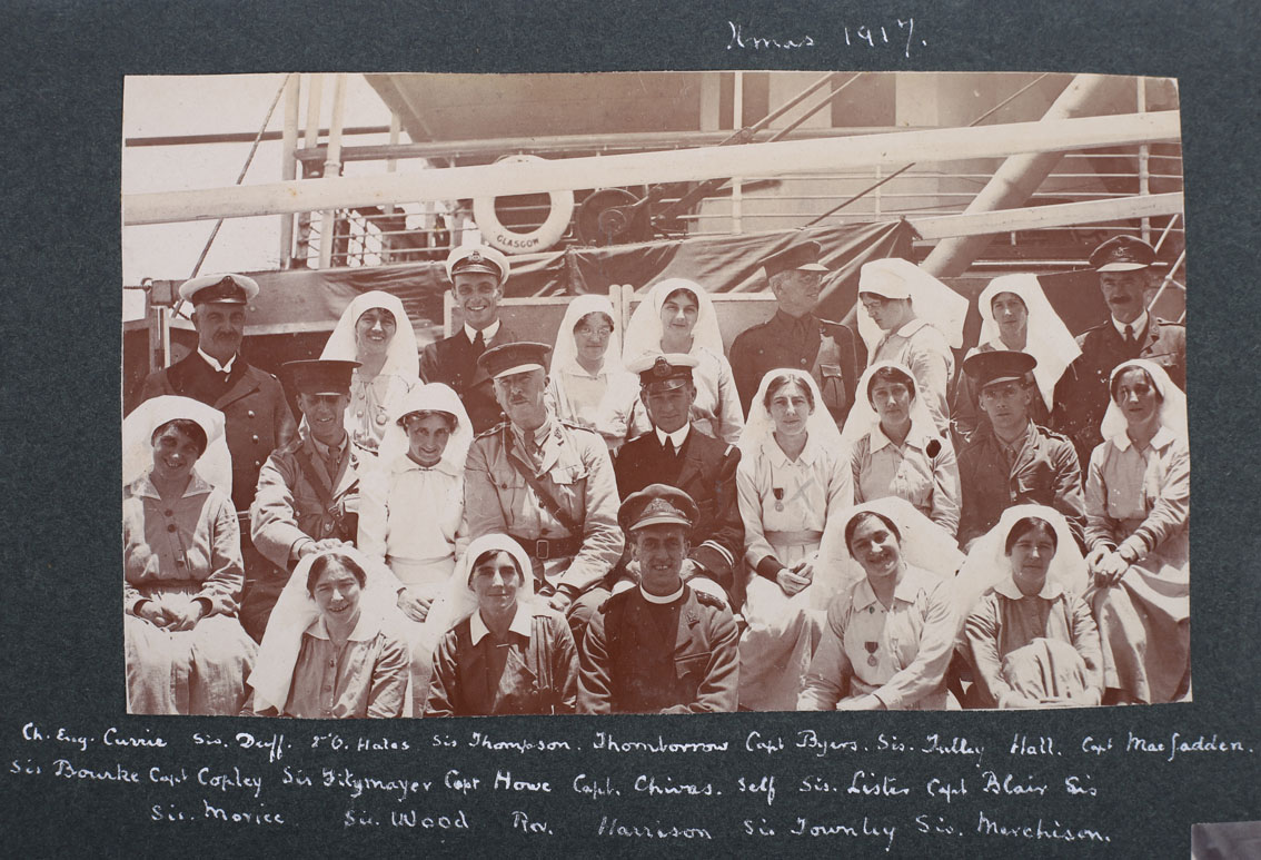 1917-18 Photograph album of Nurse EM Passmore aboard HMHS Neuralia, hospital ship, - Image 2 of 4