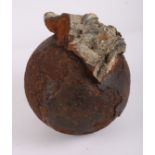 Co. Wexford a 32lb naval cannonball, with sea encrustation (detatched).