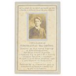 1920, Terence MacSwiney (Thoirdhealbhach mac Suibhne) In Memoriam card, silver border,