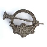 Early 20th Century Celtic Revival Tara Brooch, silver plated, 4" (10cm).