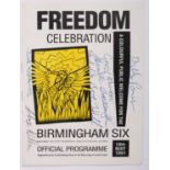 1991 (May 18) Birmingham Six Freedom Celebration, official programme, signed by the Birmingham Six.