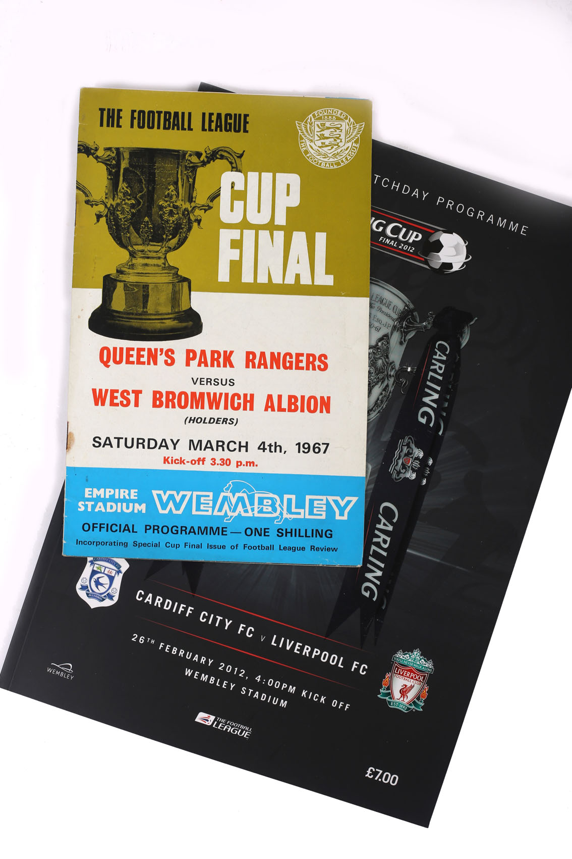 Football Programmes. FA league Cup Finals.