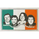 1981 (May) Banner commemorating the deaths by hunger strike of Bobby Sands, Francis Hughes,