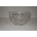 A JOHN ROCHA WATERFORD CUT GLASS BOWL of circular tapering form 15cm (h) x 25cm (d)